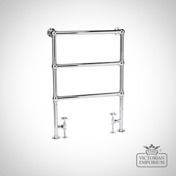 Juliet Chrome Floor Mounted 966mm x 676mm Horizontal Towel Rail