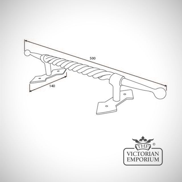 Line Drawing Dimensions Ironmongery Traditional Victorian Old Classic 83664