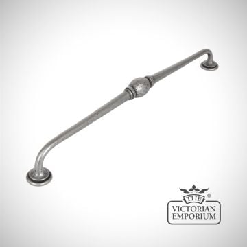 Long Pewter Draw Pull Ironmongery Traditional Victorian 19thcentry Old Classic 83529 Angled