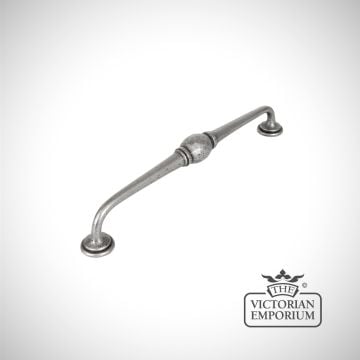 Medium Pewter Draw Pull Ironmongery Traditional Victorian 19thcentry Old Classic 83528 Angled