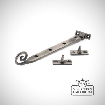 Natural Monkey Tail Window Stay Ironmongery Traditional Victorian 19thcentry Old Classic 33452 Angled