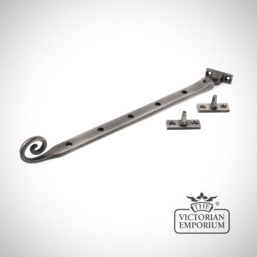 Natural Monkey Tail Window Stay Ironmongery Traditional Victorian 19thcentry Old Classic 33454 Angled