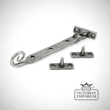 Natural Monkey Tail Window Stay Ironmongery Traditional Victorian 19thcentry Old Classic 33630 Angled