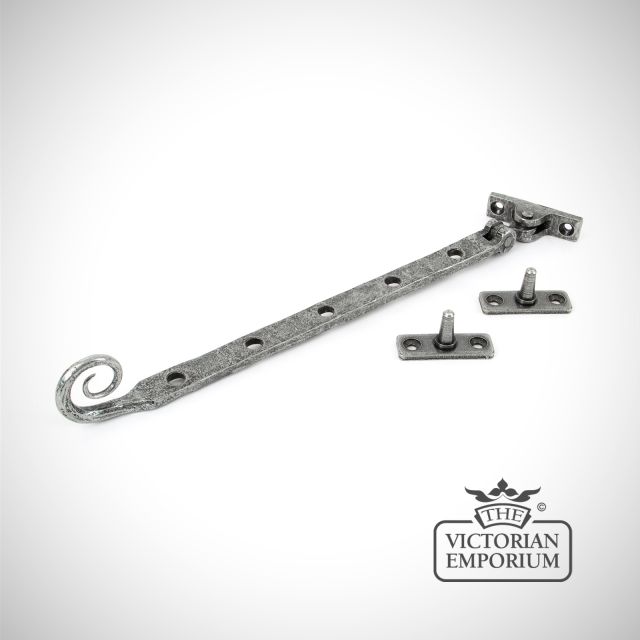 Natural Monkey Tail Window Stay Ironmongery Traditional Victorian 19thcentry Old Classic 33632 Angled
