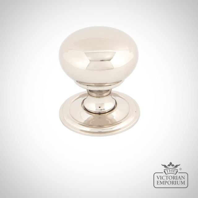Nickel Handle Knob Door Cupboard Ironmongery Traditional Victorian Old Classic Decorative 83884 Angle