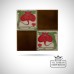 Tile for fireplace-red green-floral-ceramic-replacement-castiron-victorian-19thcentry-classic-lgc029