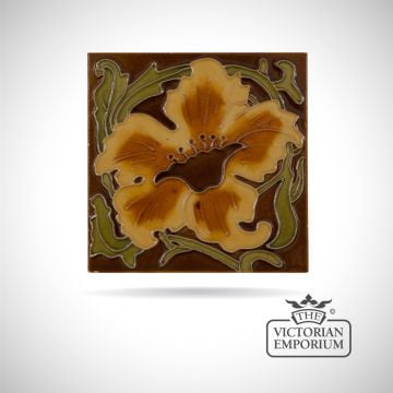 Tile For Fireplace Mixed Floral Ceramic Replacement Castiron Victorian 19thcentry Classic Lgc091