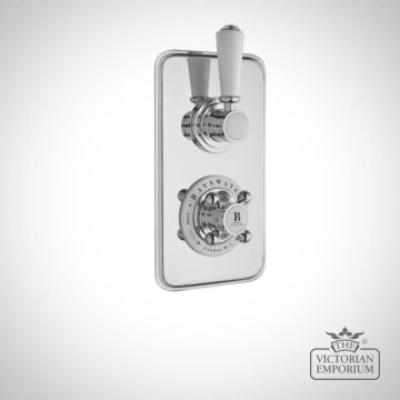 Chrome Twin Concealed Valve with Diverter