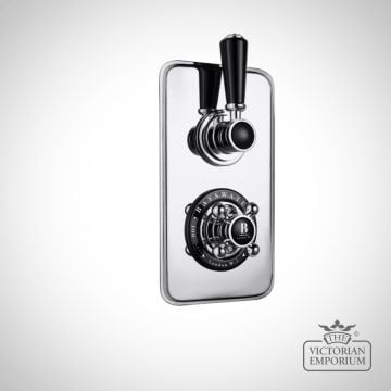 Chrome Twin Concealed Valve with Diverter - in Black or White