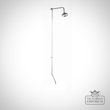 Chrome Rigid Riser Kit for Bath Shower Mixer Including Swivel