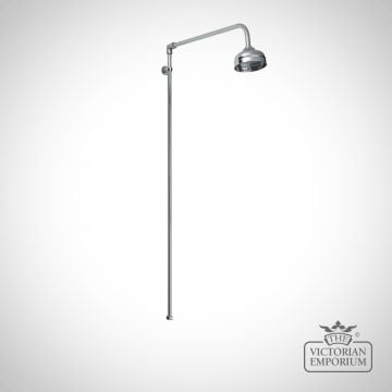 Chrome Plain Rigid Riser Kit With 6” Apron Head