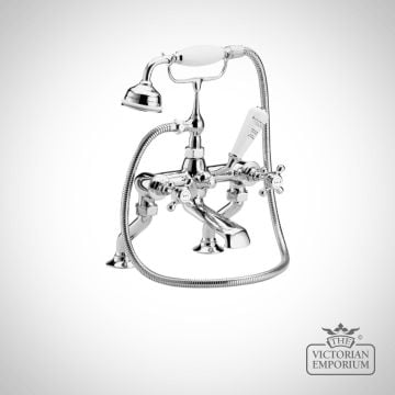 Deck Mounted Bath Shower Mixer in Chrome or Brushed Brass