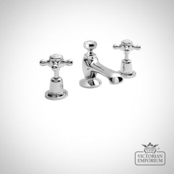 Chrome 3 Tap Holes Deck Basin Mixer