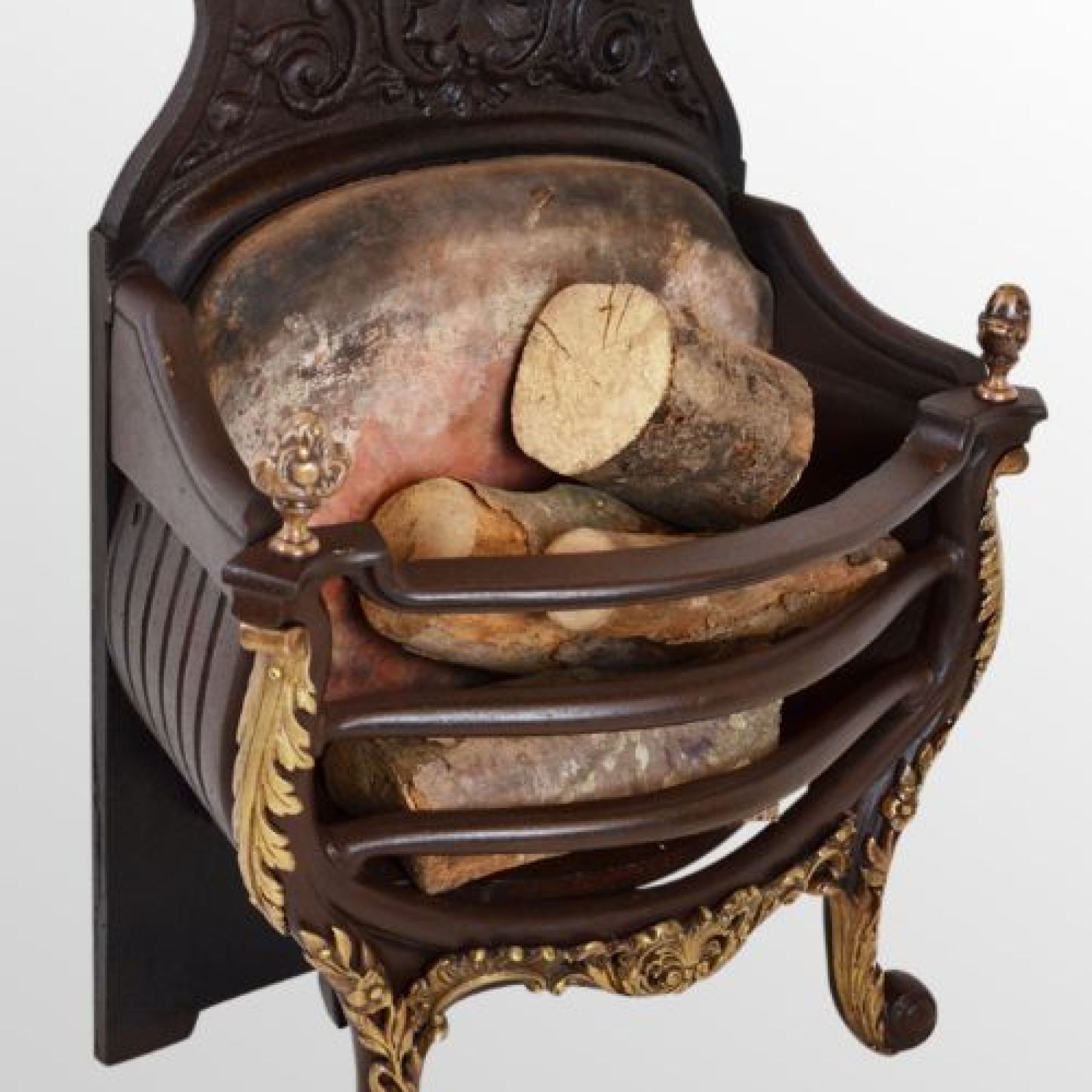 Stunning Victorian Fire Basket - Iron & Brass