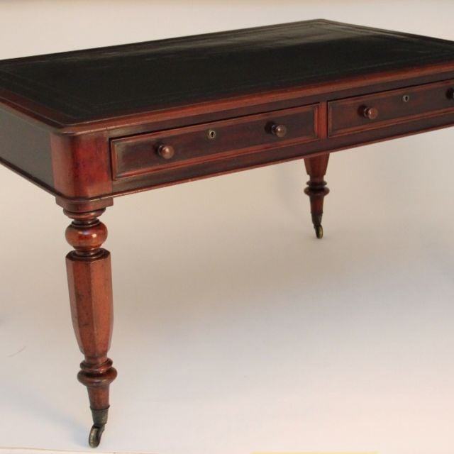 19th Century Mahogany Partners Writing Desk