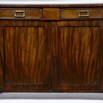 19th Century mahogany 2 door / drawer mahogany cabinet