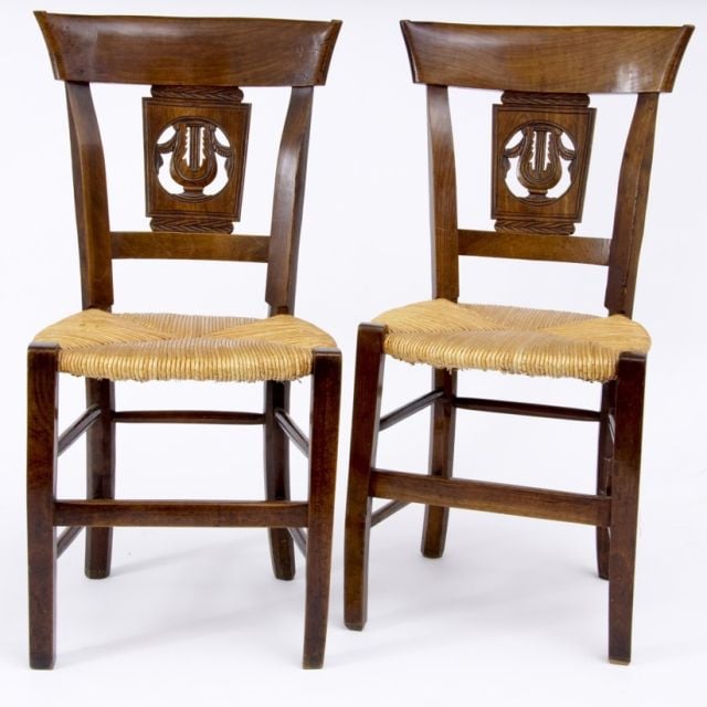 19th Century fruitwood chairs