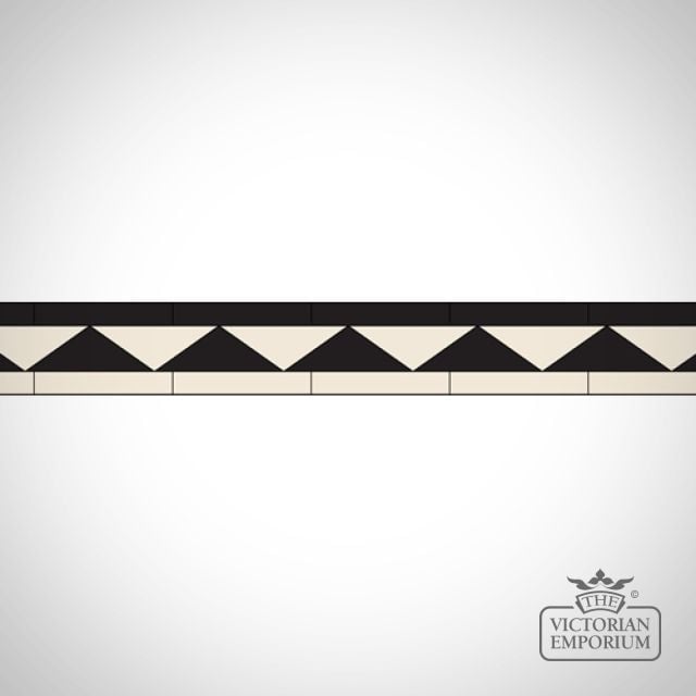 Large Dogtooth Black And White