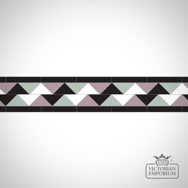 Double Dogtooth Black Parme Pistachio Super White