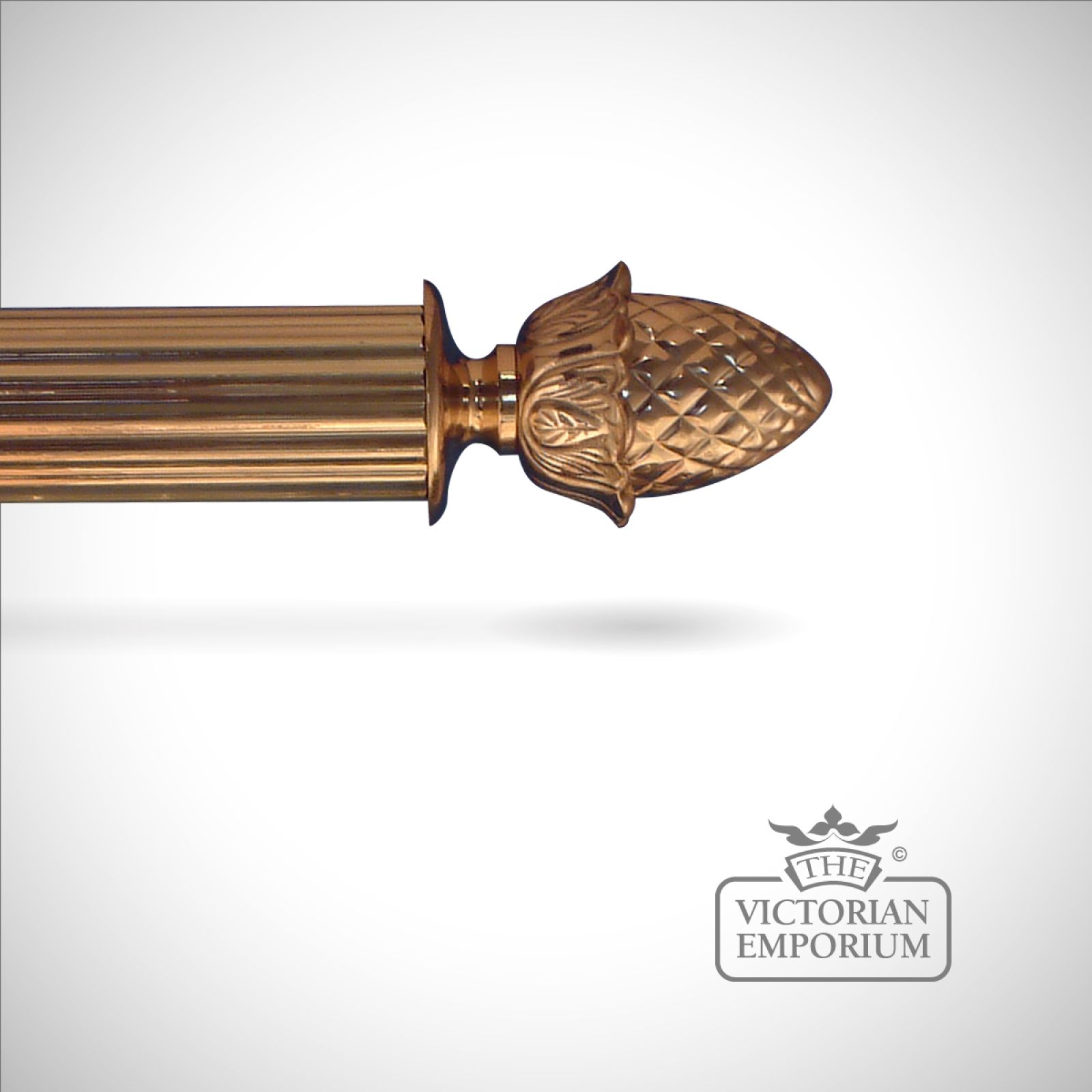 Pineapple Finial To Go With 25mm 38mm 51mm Or 63mm Brass Pole Reeded Pineapple Brass Classical Victorian Pole 0000