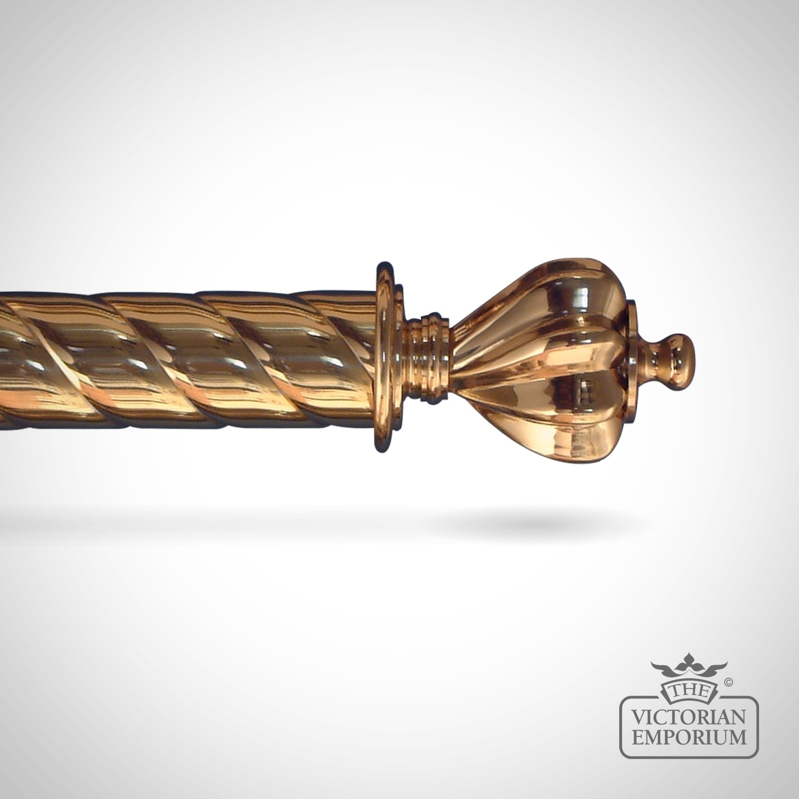 Coronet Curtain Pole Finial to go with 38mm or 51mm Brass Pole