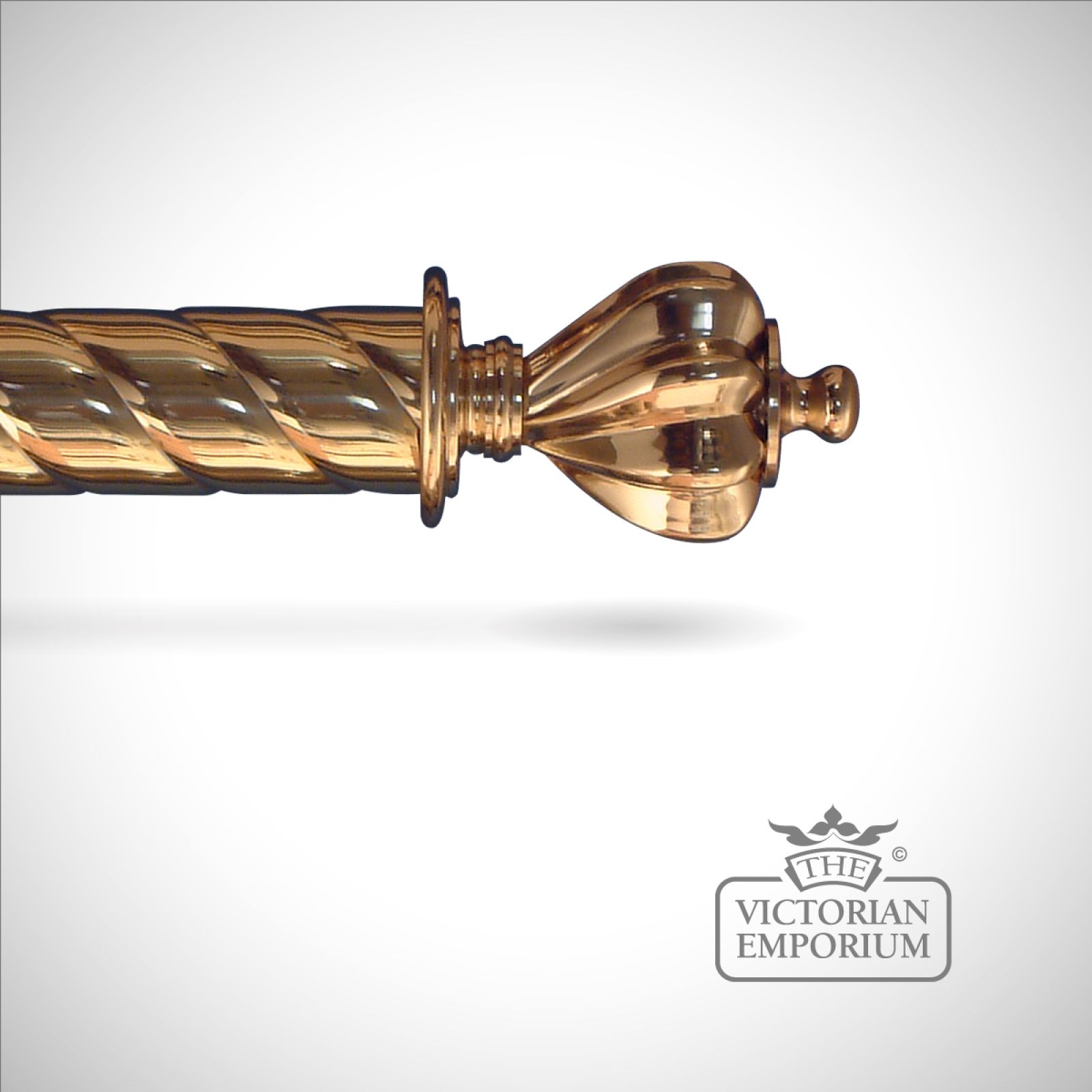 Brass finial for curtain pole