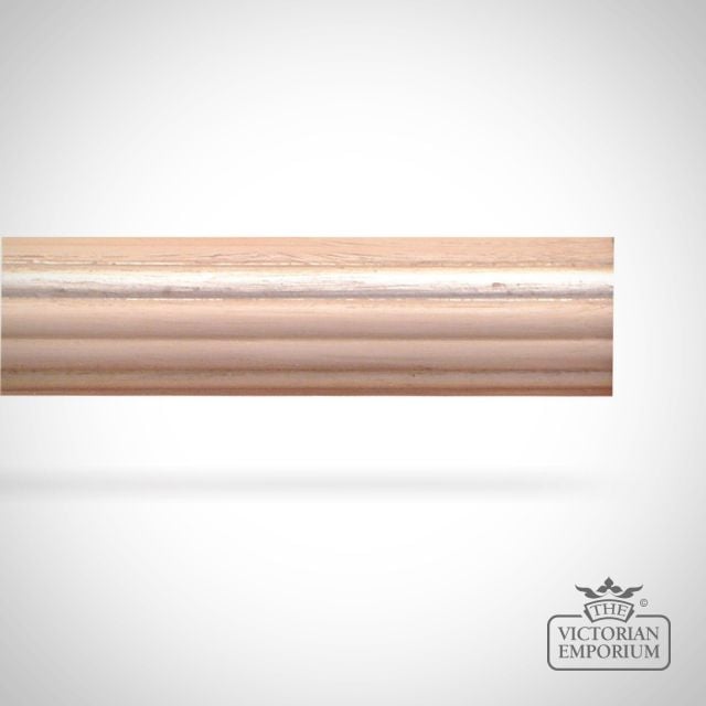 Reedded Wood Pole Antique White And Gold Leaf Specialist Finish Classical Victorian Pole 0000