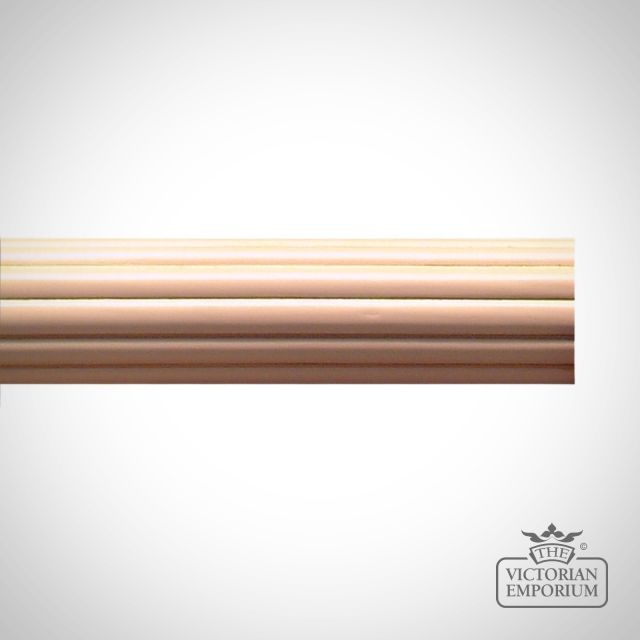 Hand decorated reeded curtain pole with highlights (no finials)