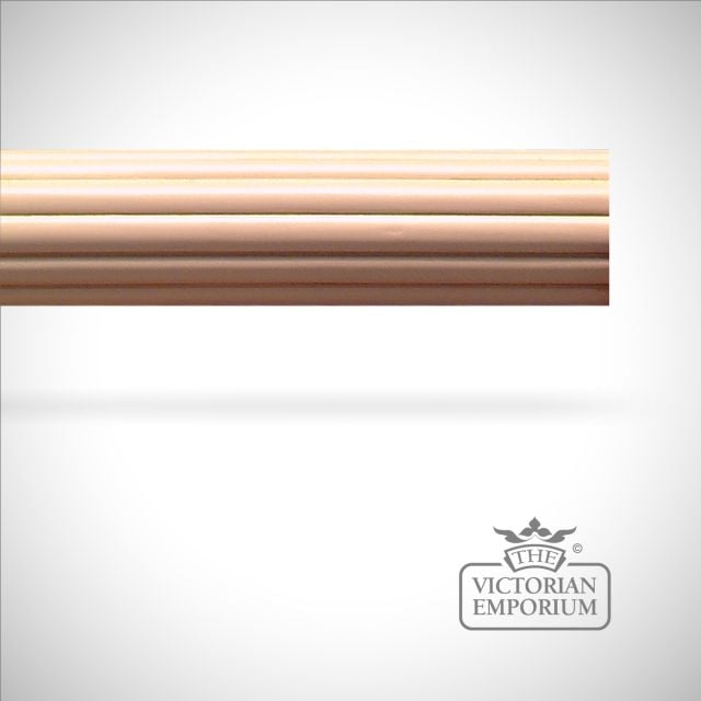 Hand decorated reeded curtain pole with highlights (no finials)