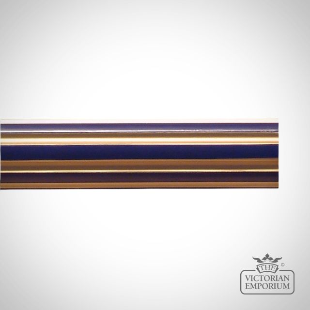 Hand decorated fluted curtain pole with highlights (no finials)