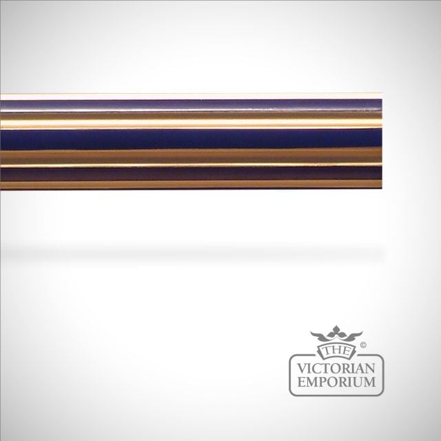 Hand decorated fluted curtain pole with highlights (no finials)