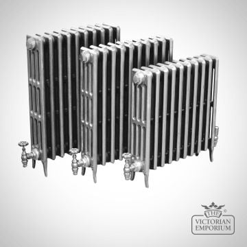 Radiator Cast Iron Traditional Reclaimed Victorian School Old Classic Decorative 3 Victorian 4 Columns Hand Burnished