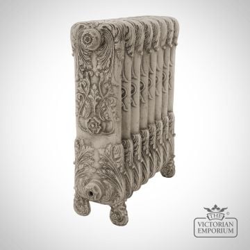 Radiator Cast Iron Traditional Reclaimed Victorian School Old Classic Decorative Chelsea Antiqued Parchment White
