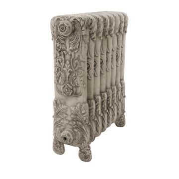 Radiator Cast Iron Traditional Reclaimed Victorian School Old Classic Decorative Chelsea Antiqued Parchment White
