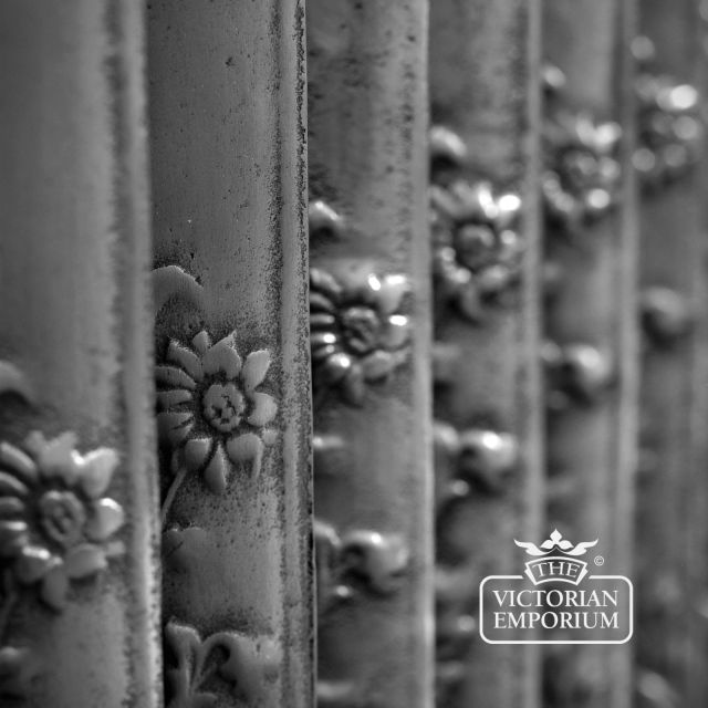Radiator Cast Iron Traditional Reclaimed Victorian School Old Classic Decorative Daisy Close Section Hand Burnished 2