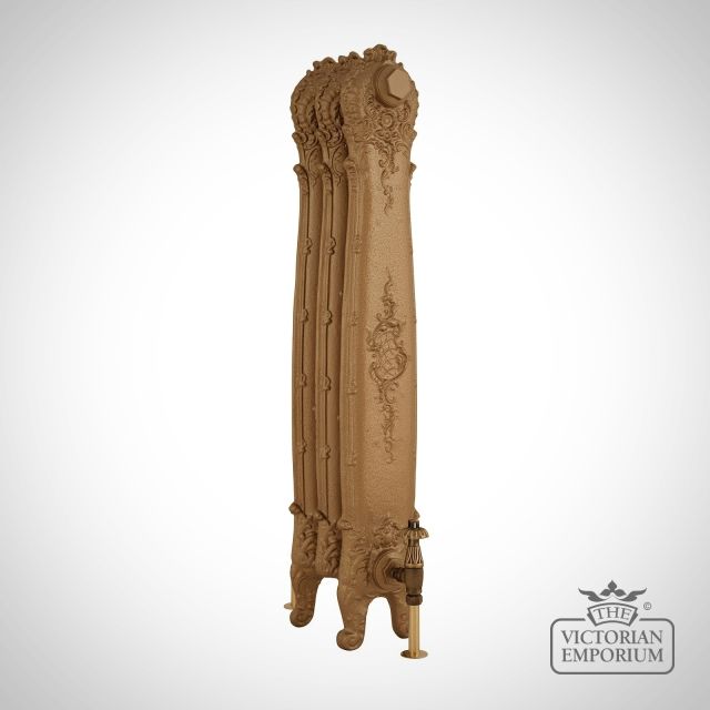 Radiator Cast Iron Traditional Reclaimed Victorian School Old Classic Decorative Hammered Gold Antoinette Ang