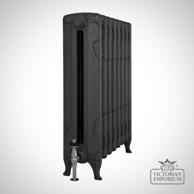Radiator Cast Iron Traditional Reclaimed Victorian School Old Classic Decorative Liberty 2 Col Ang 1 Foundry Grey