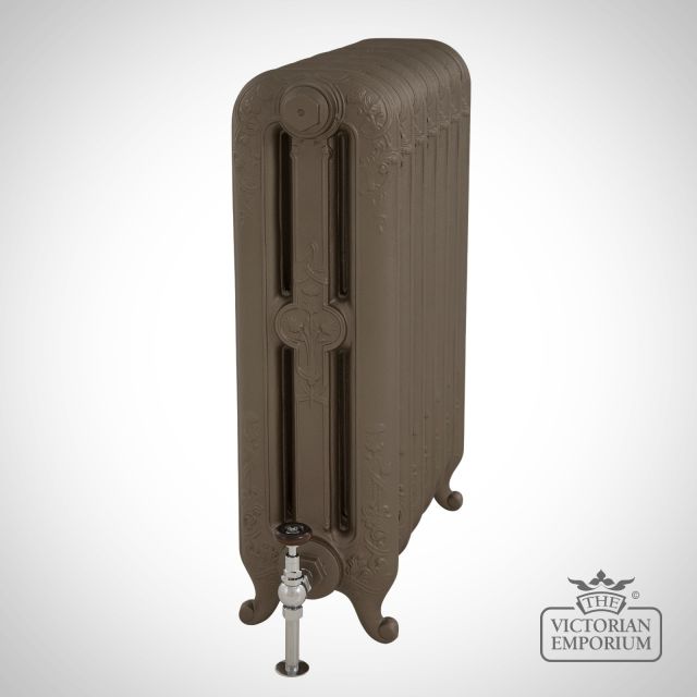 Radiator Cast Iron Traditional Reclaimed Victorian School Old Classic Decorative Thistle Willow Green Ang 2
