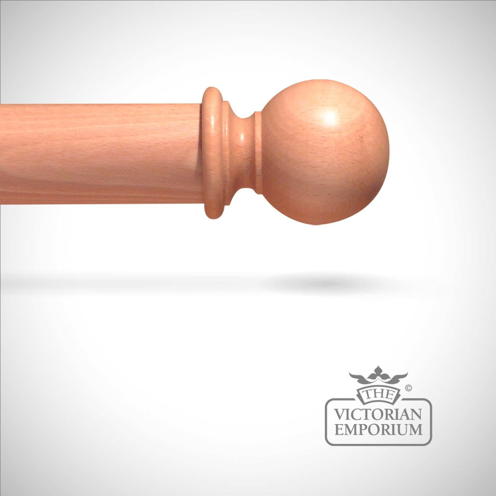 Plain ball finial to match stained curtain poles