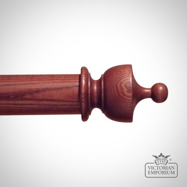Plain Ash Pole Vase End Stained Mahogany Traditional Stained Classical Victorian Pole 0000