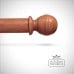 Plain Pole Ribbed Ball End Oak Traditional Stained Classical Victorian Pole 0000