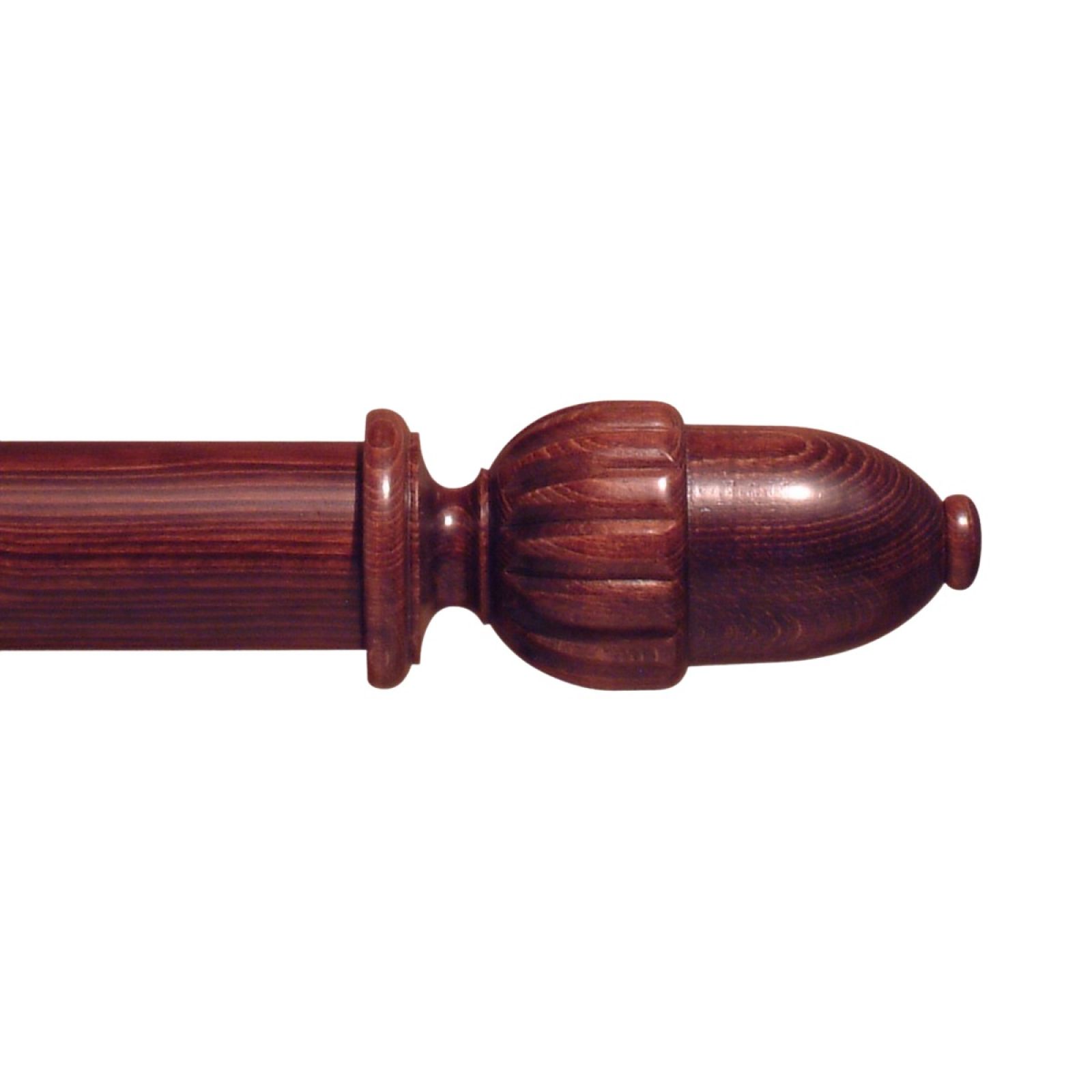 Traditional stained fluted acorn finial