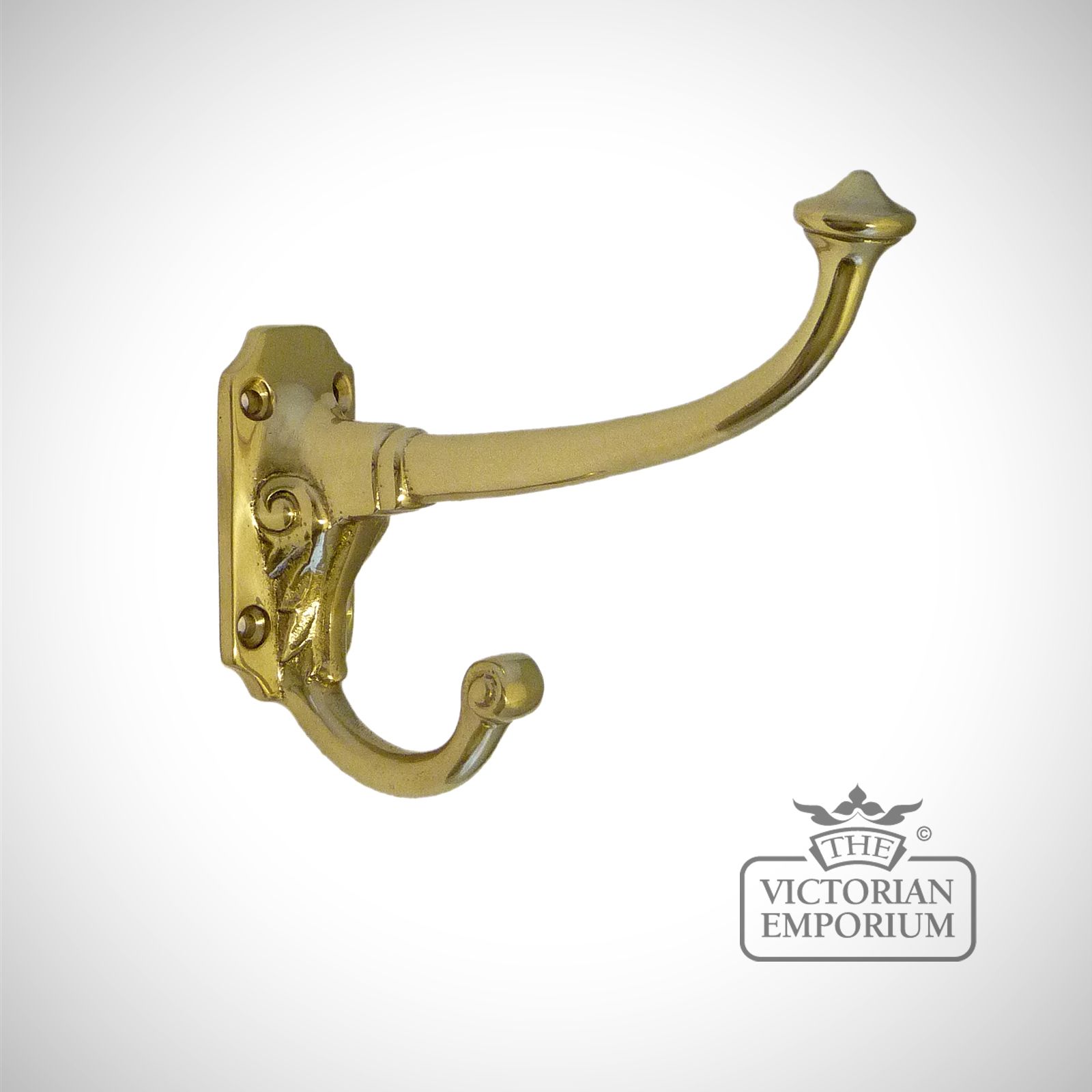 Large Brass Ornate Coat Hook Hooks The Victorian Emporium