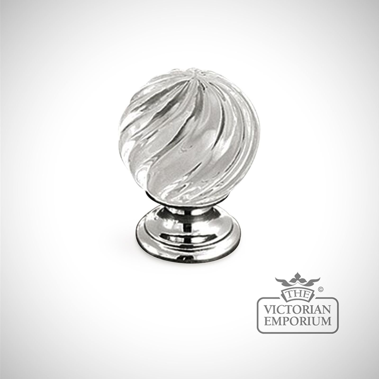 Swirl glass knob