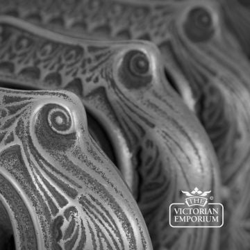 Radiator Cast Iron Traditional Reclaimed Victorian School Old Classic Decorative 4 Column Ribbon Satin Polish Close 3