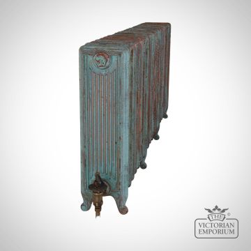 Radiator Cast Iron Traditional Reclaimed Victorian School Old Classic Decorative Churchill 610mm Vintage Copper Angled 1