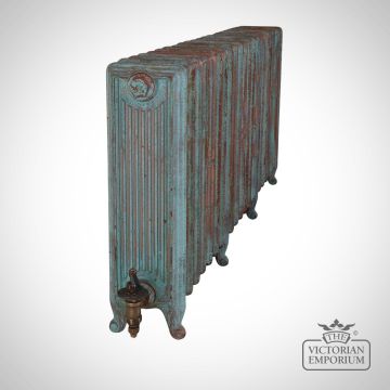 Radiator Cast Iron Traditional Reclaimed Victorian School Old Classic Decorative Churchill 610mm Vintage Copper Angled 2