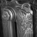 Radiator Cast Iron Traditional Reclaimed Victorian School Old Classic Decorative Dragonfly Satin Polish Close 3