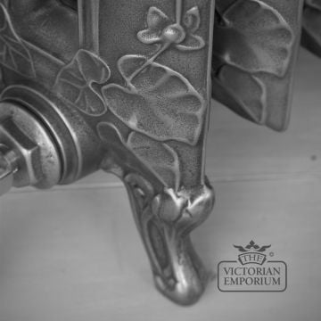 Radiator Cast Iron Traditional Reclaimed Victorian School Old Classic Decorative Dragonfly Satin Polish Close 4