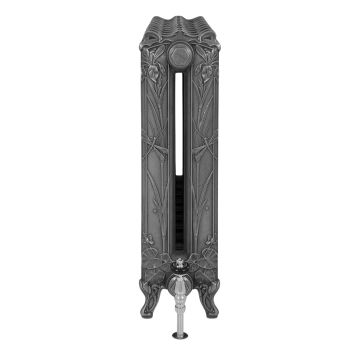Radiator Cast Iron Traditional Reclaimed Victorian School Old Classic Decorative Dragonfly Satin Polish End